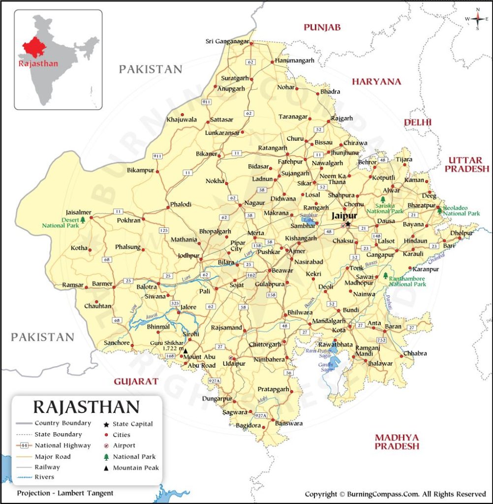 Rajasthan Map